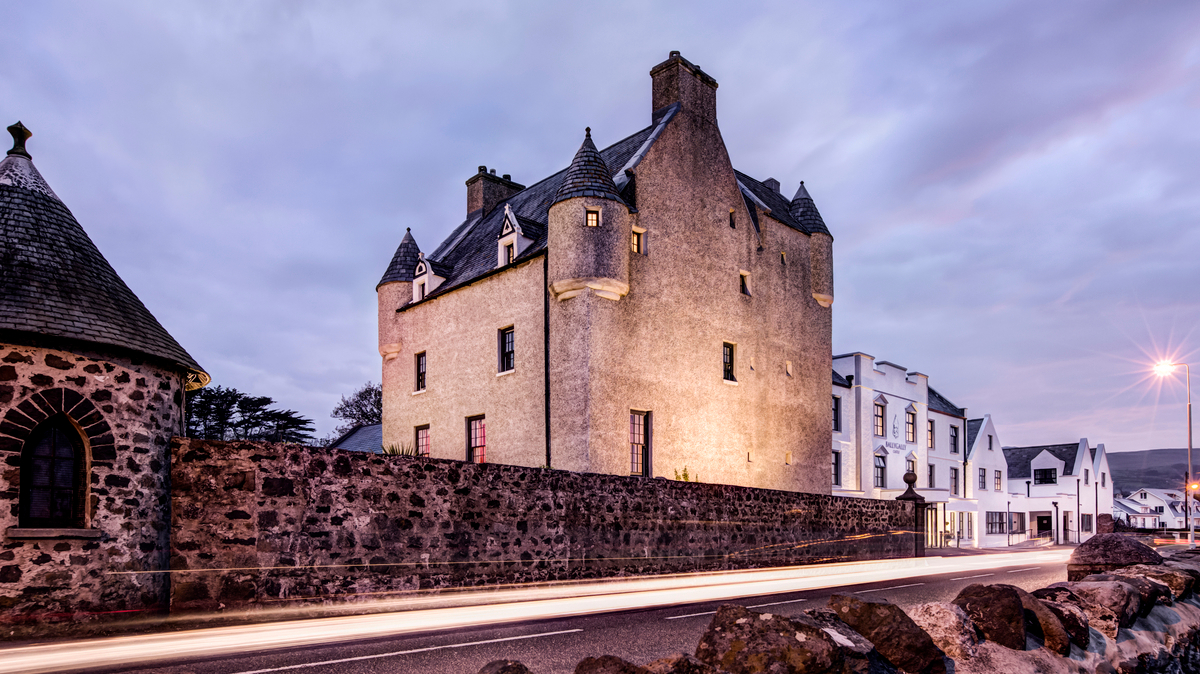 Ballygally Castle at dusk